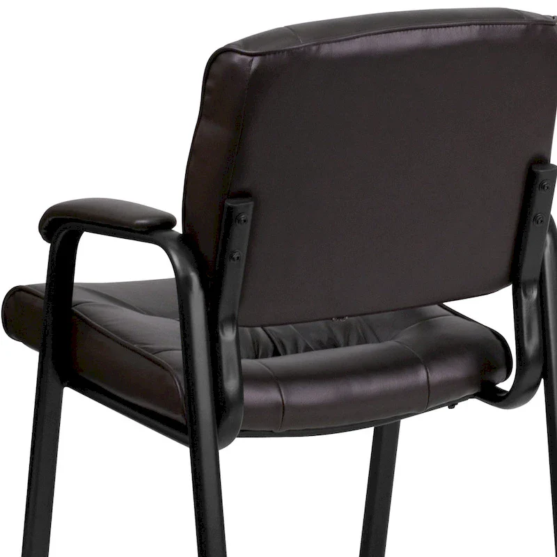 Upholstered Tufted Executive Reception Chair with Padded Arms - 23.25W x 26D x 36H