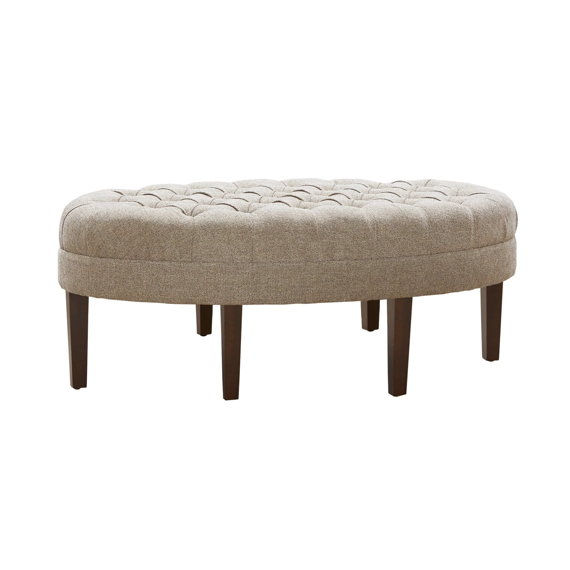 Madision Park Chase Surfboard Tufted Upholstered Ottoman with Solid Wood