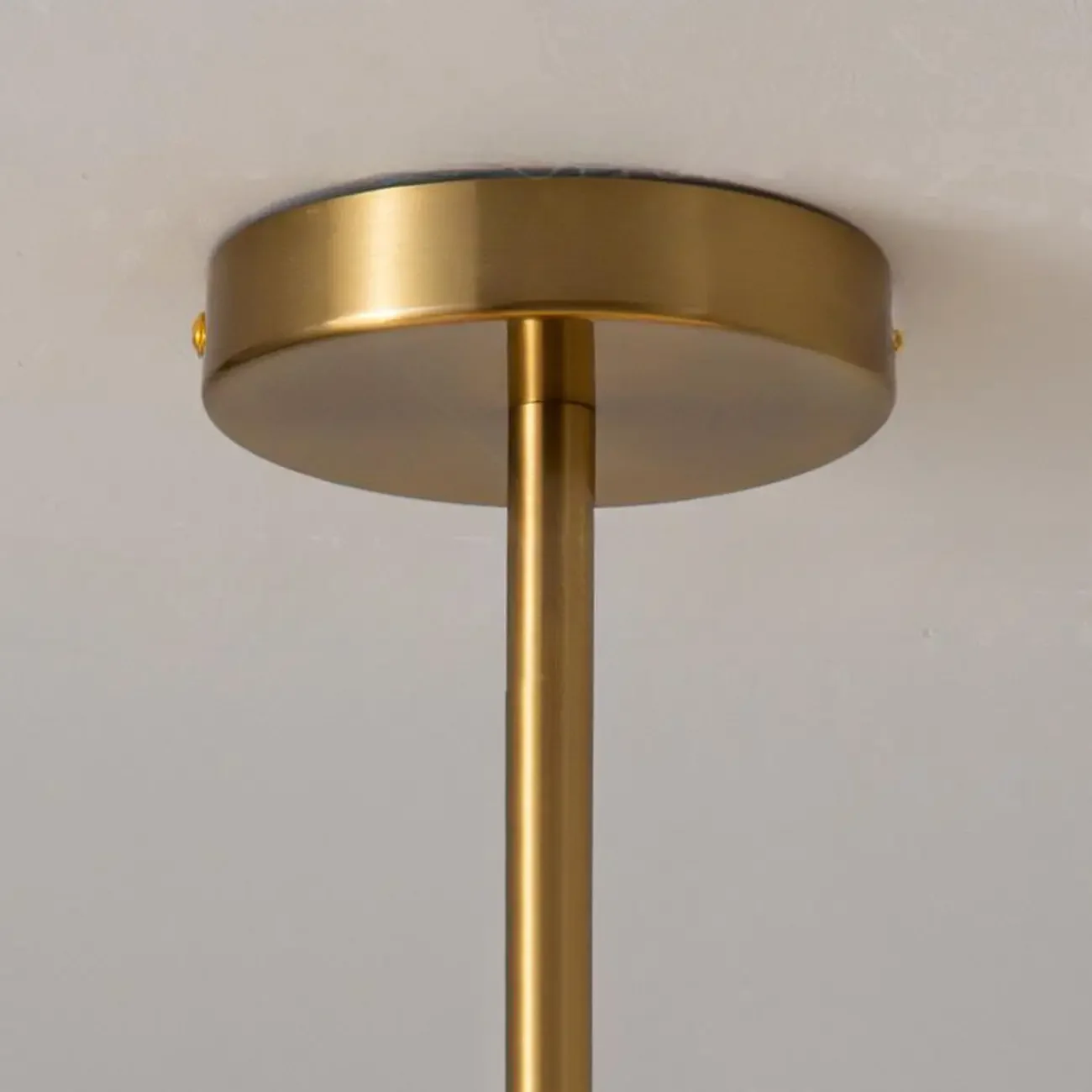 Mini White Drum Glass Dome Semi Flush Mount Ceiling Light