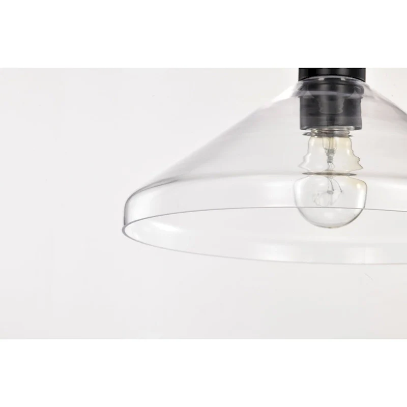 Andros Glass Cone Shade 1-Light Downrod Pendant Light