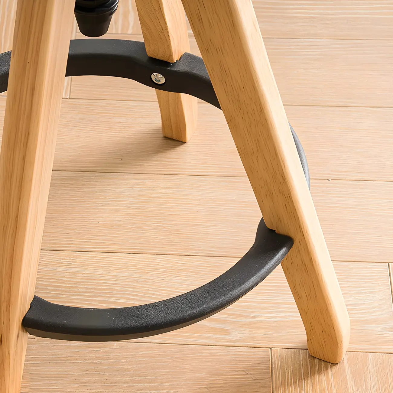 Adjustable Brown Wooden Swivel Backless Bar Stools