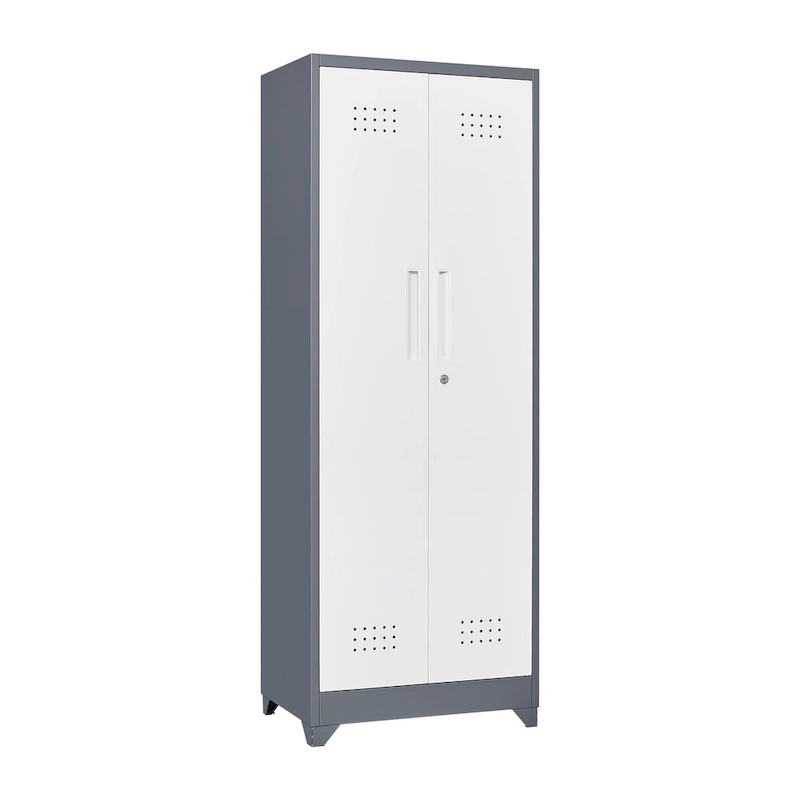 Metal Storage Cabinets,Tool Cabinet with Locking Door,Tall Broom Tool Organizer and Storage,Large Storage Cabinet for Kitchen