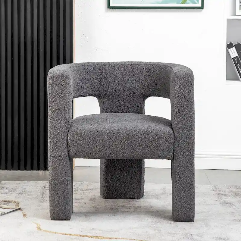 28 Wide Boucle Upholstered Square Armchair