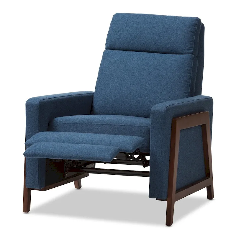 Mid-century Fabric Recliner by Baxton Studio