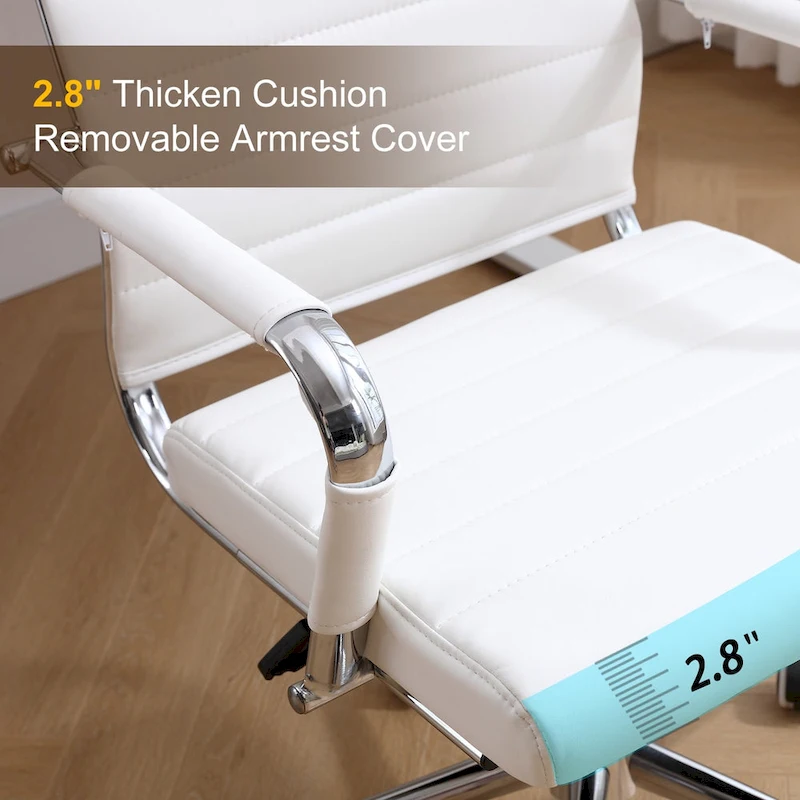 Ergonomic Office Desk Chair PU Leather Height Adjustable Swivel Chair