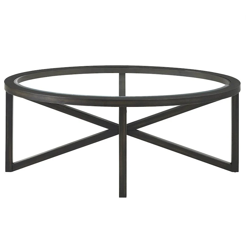 Modern Simple Glass Coffee Table, Tempered Glass Coffee Table