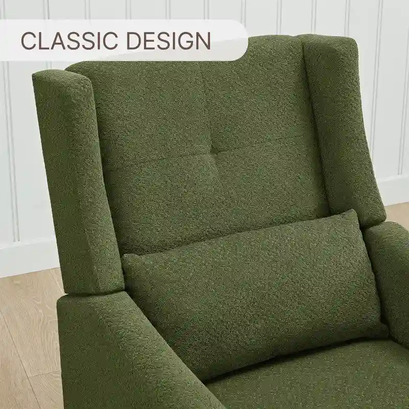 Lincoln Manual Swivel Glider Recliner with Lumbar Pillow