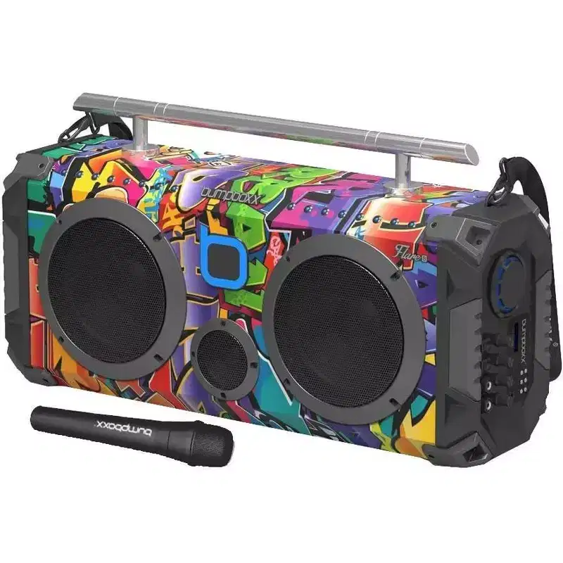 Refurbished: Bumpboxx Bluetooth Portable Speaker Boombox Flare8 - NYC Graffiti - Manufacturer Refurbished
