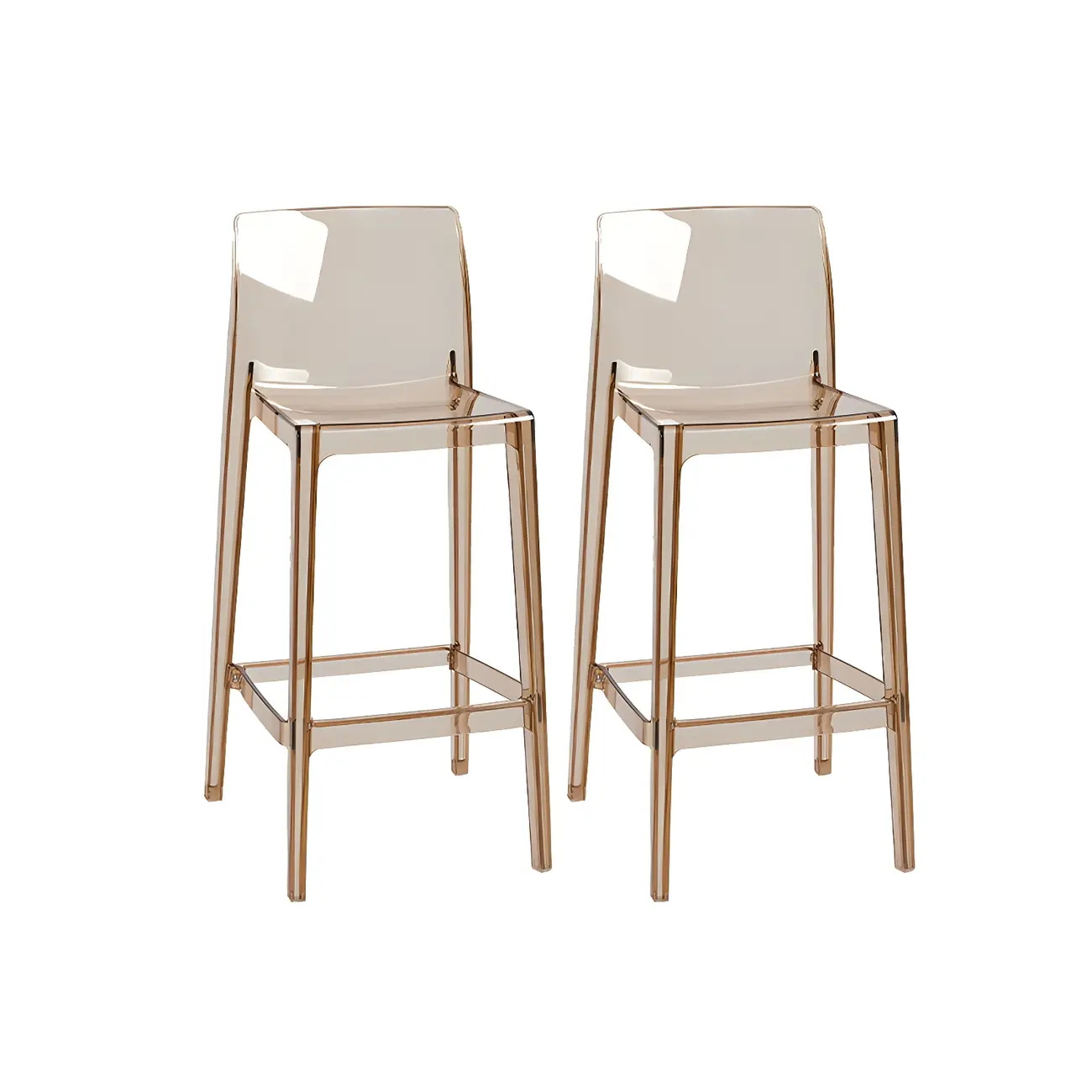 Modern Acrylic Transparent Stylish Rectangle Bar Stool