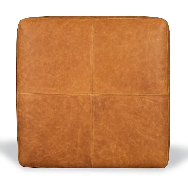 Poly & Bark Sequoia Ottoman - Full Grain Genuine Italian Leather