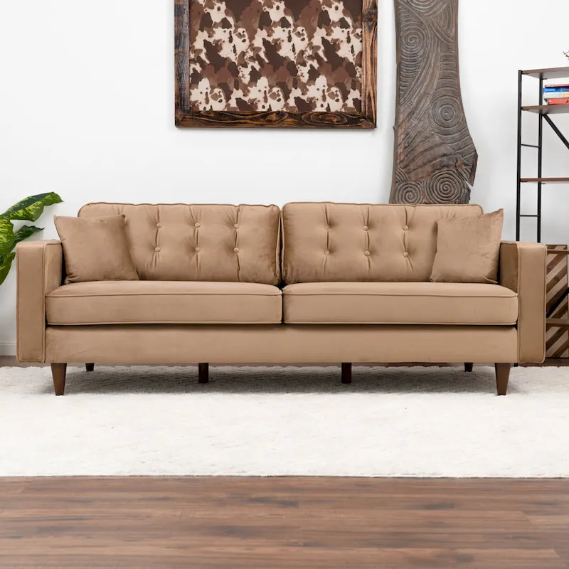 Mid Century Modern Velvet Living Room Sofa