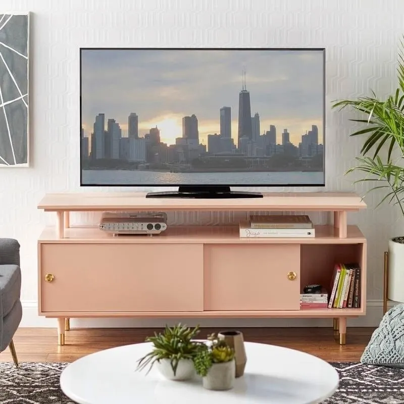 Simple Living Margo Mid-Century Modern Wood TV Stand