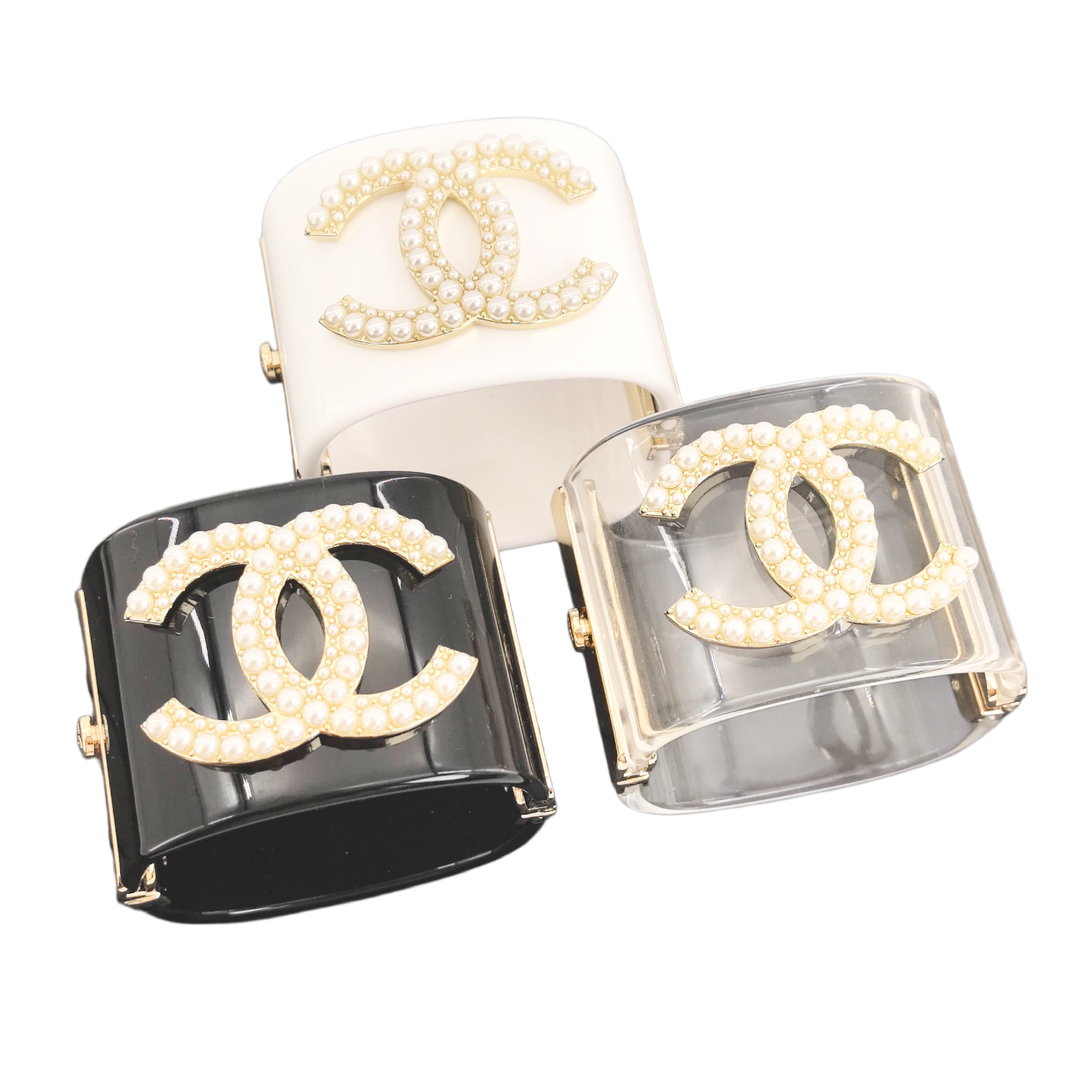 CCS068 Chanel large acrylic cuff bracelet - ccjewelryacc
