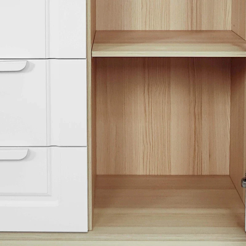White 4-Drawer Storage Cabinet with Adjustable Shelf – 31.5