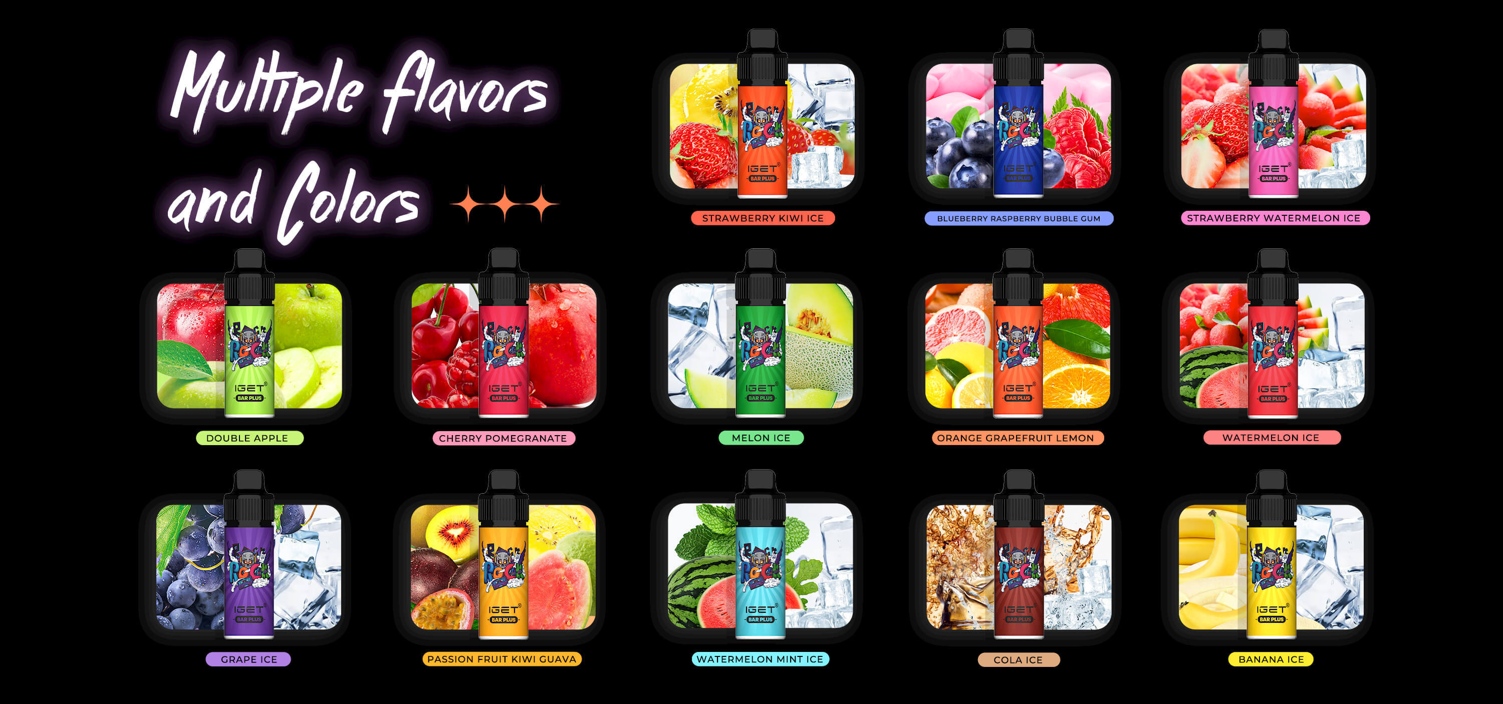 IGET BAR Plus 6000+ Puffs Pod Kit（with WALA brand Device）21 Flavors