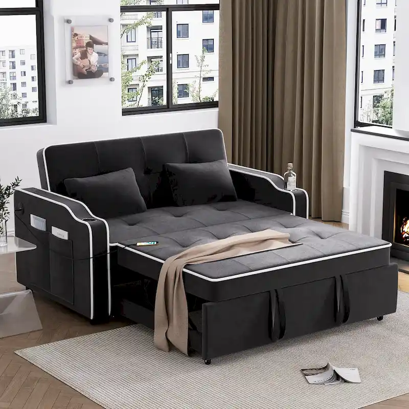 Ouyessir 3 in 1 Multi-Functional Convertible Sleeper Sofa Bed
