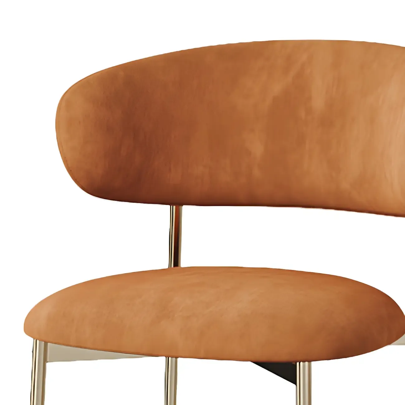 Scandinavian Velvet Upholstered Dining Room Chairs Set of 4