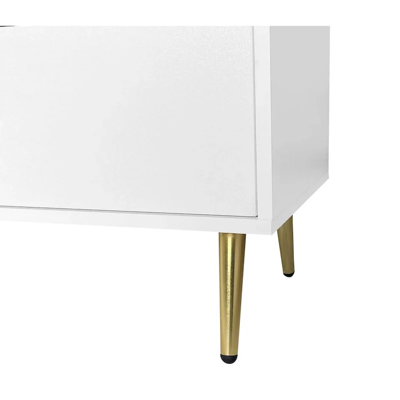 Seven-Drawer Large Chest of Drawers Cabinet with Golden Handles and Legs