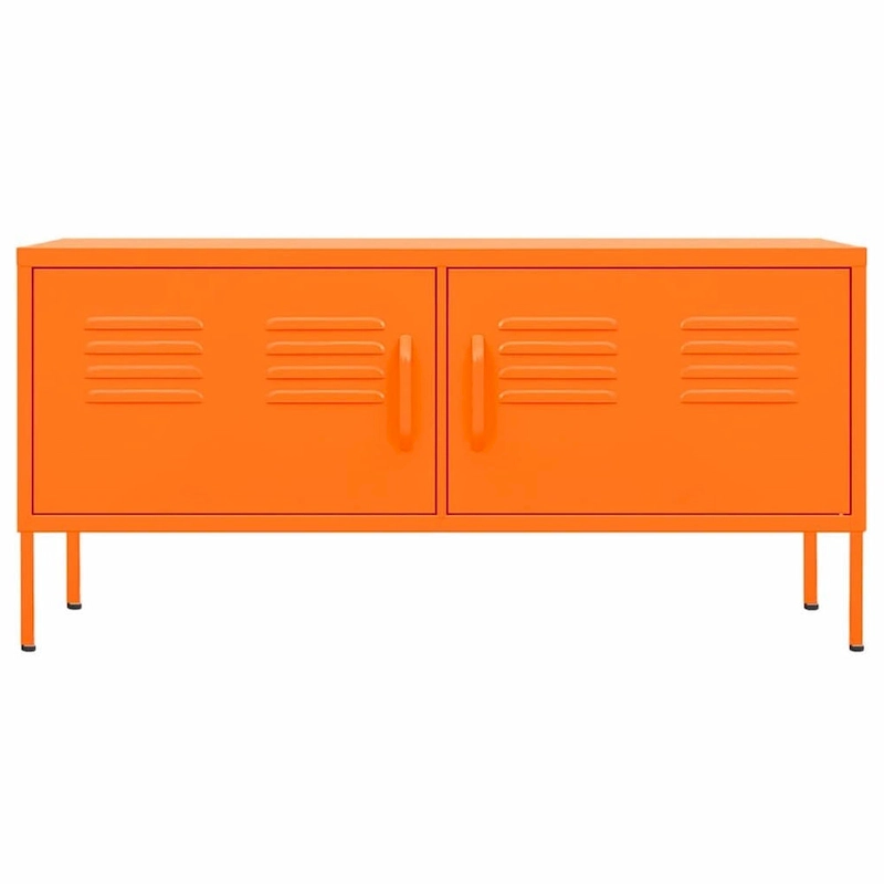 vidaXL TV Stand TV Unit Sideboard Home TV Console Media Unit Cupboard Steel - 41.3 x 13.8 x 19.7