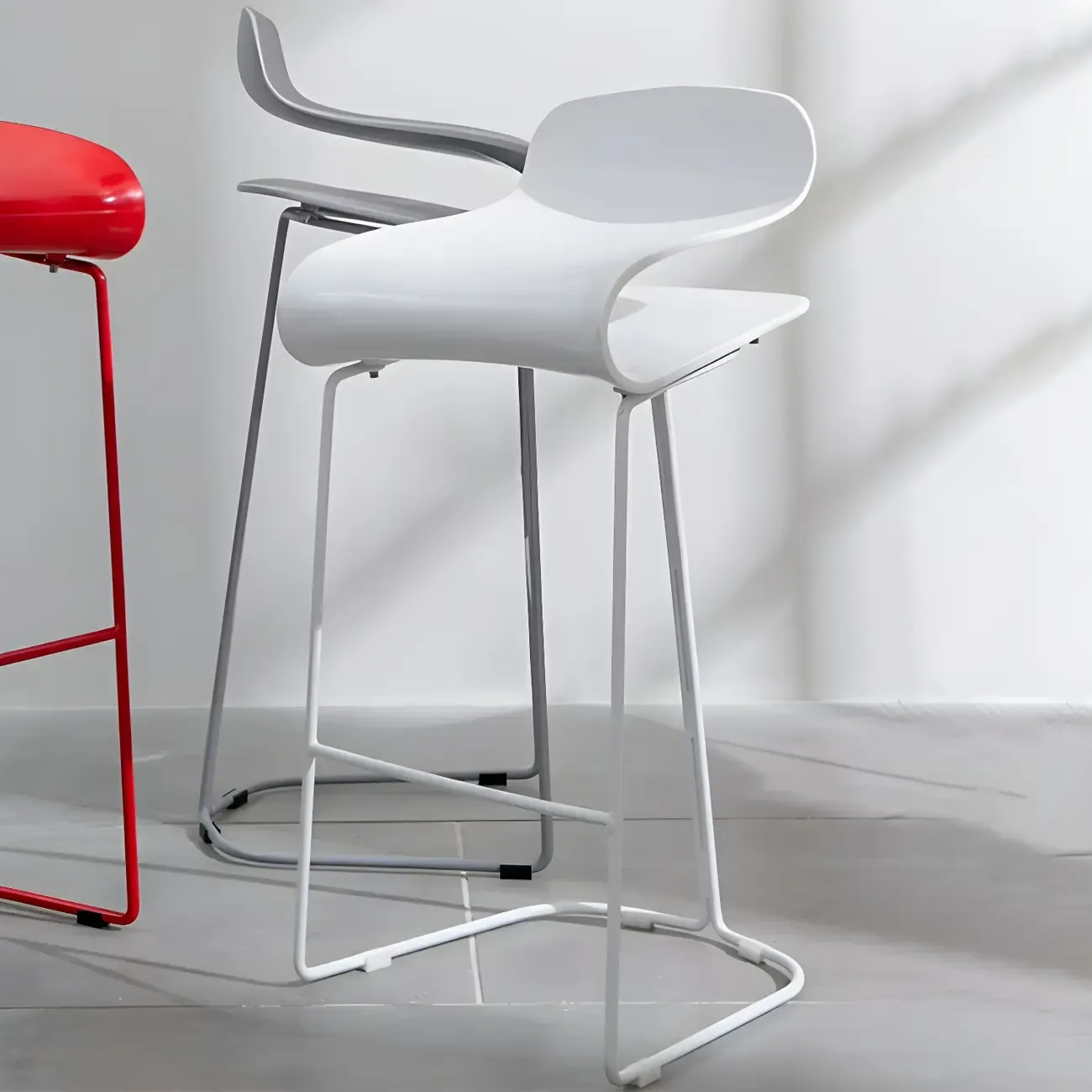 Acrylic Sleek Durable Backless Counter Height Bar Stool