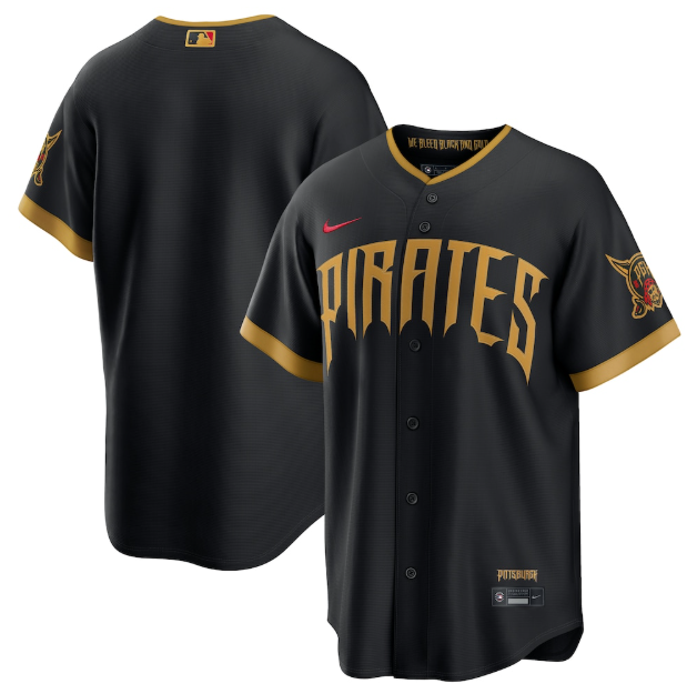 Pittsburgh Pirates Black 2026 City Connect Stadium Jersey