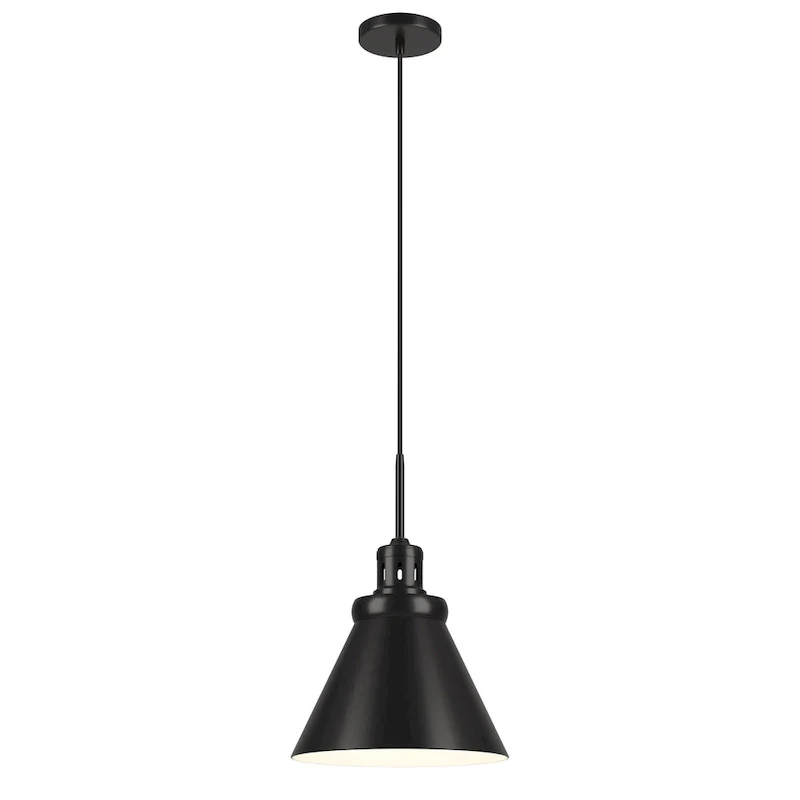 Zeno 12  Wide Pendant with Metal Shade