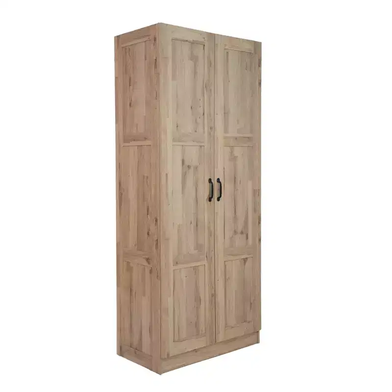 AndMakers 30 in. W x 71 in. H x 16 in. D 5-Shelf Wood Freestanding Cabinet