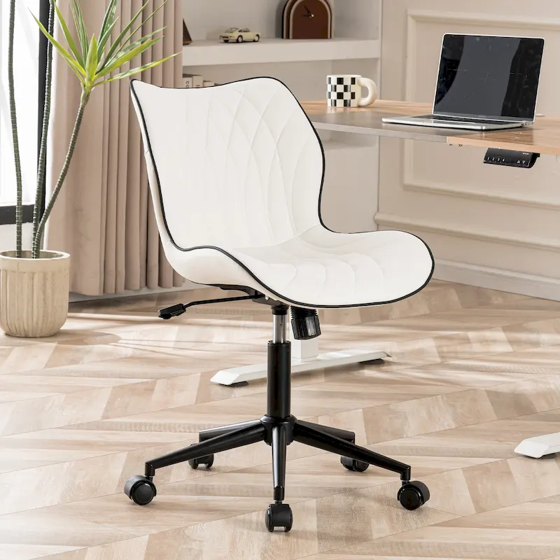 Swivel Armless Desk Chair Office Chairs Makeup Vanity Chair