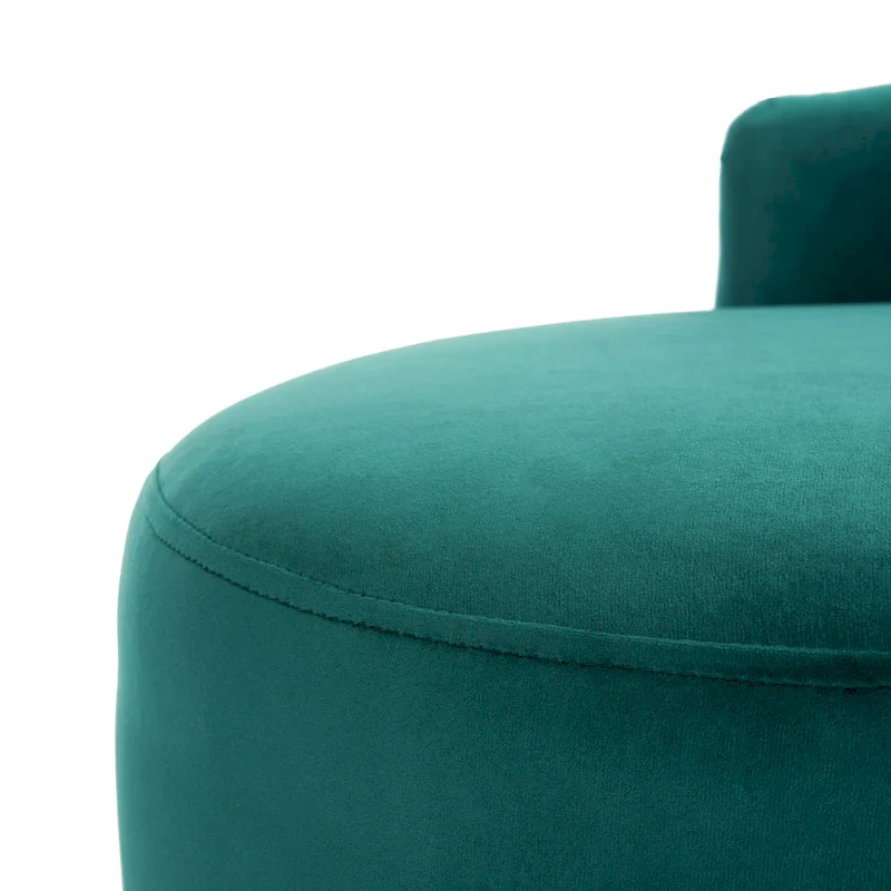 SAFAVIEH Helgrit Black/Gold Velvet Retro Glam Settee - 57.5 W x 27 D x 28 H - 58Wx27Dx28H