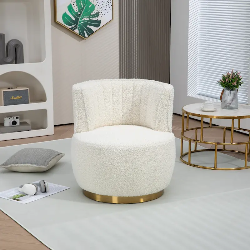 360 Degree Swivel Cuddle Barrel Accent Sofa Chairs