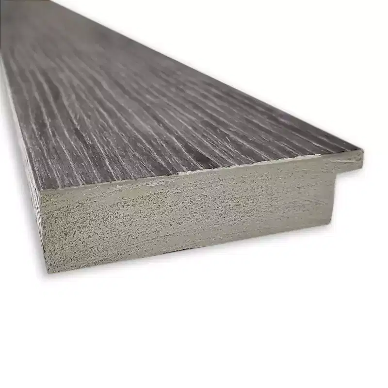 24" x 30" Non-Beveled Pinstripe Plank Gray Bathroom Wall Mirror - Amanti Art: Modern Rectangle, Wall Mount