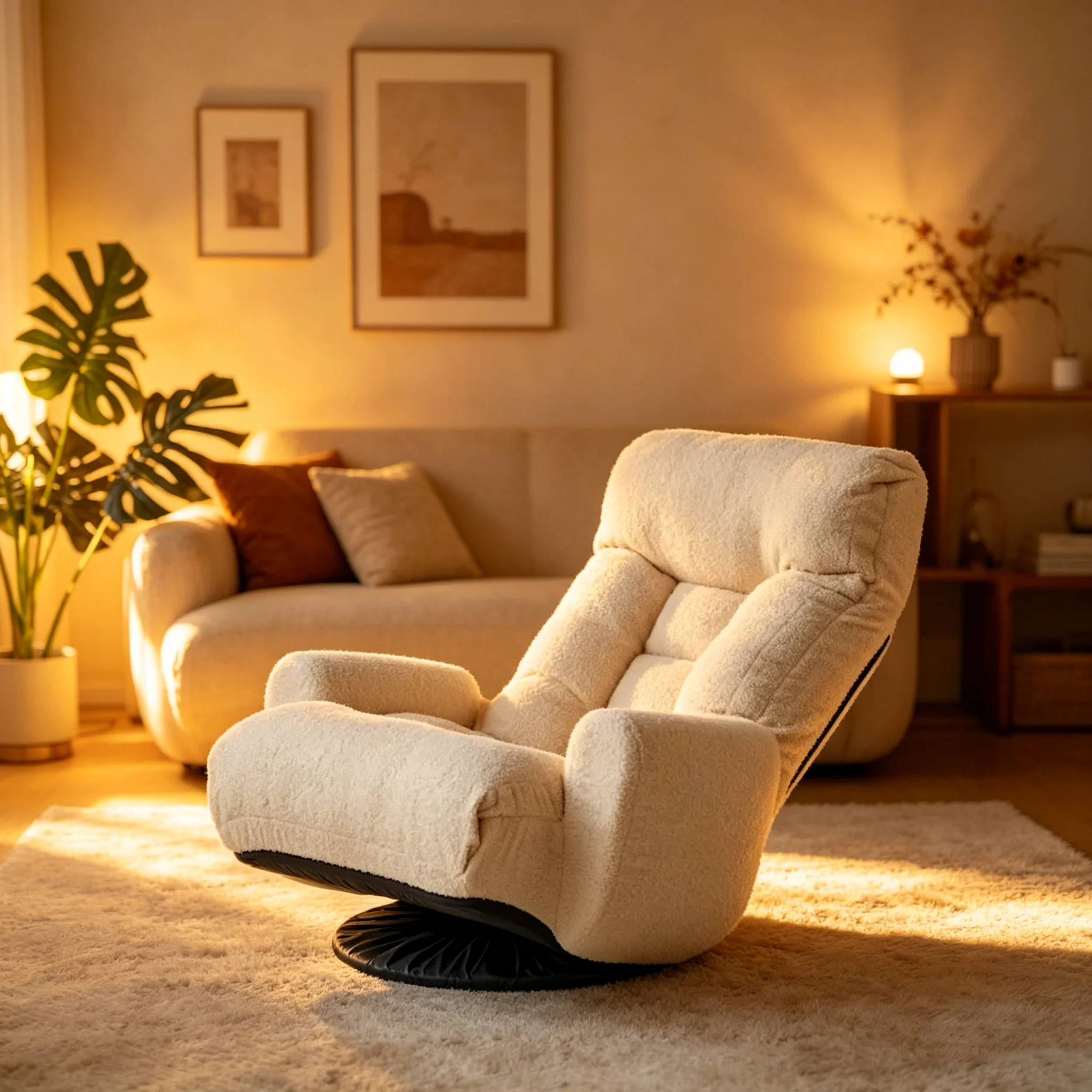 Warm Fleece Lazy Recliner