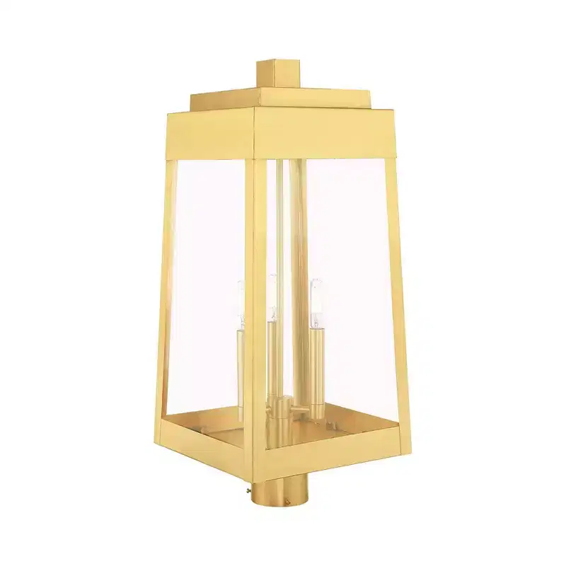 Livex Lighting Oslo 3 - Light Post Light in Satin Brass