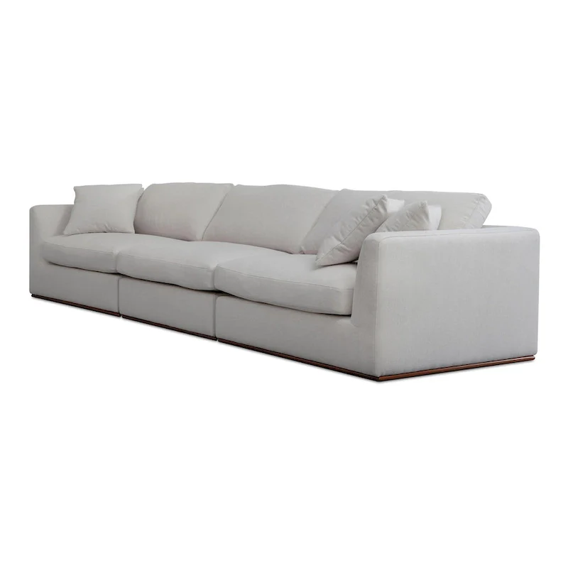 Rio Modular Sofa With Rubber Wood Base - 136.2 W x41 D x23.6 H