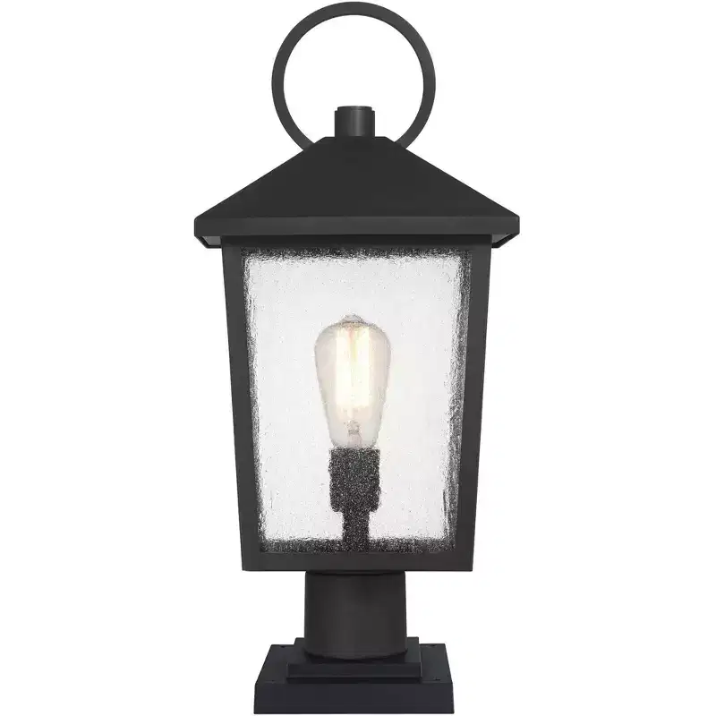 John Timberland Westmont 20 3/4 High Sand Black Outdoor Pier Light