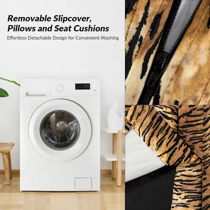 Stan Farmhouse Slipcover Rocking Swivel Chair by HULALA HOME