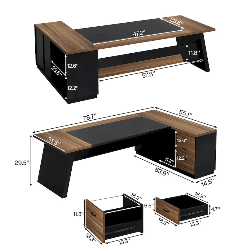 L-Shaped Computer Desk 78.7