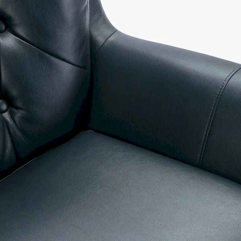 Cleveland Tufted Faux Leather Swivel Chair by Greyson Living