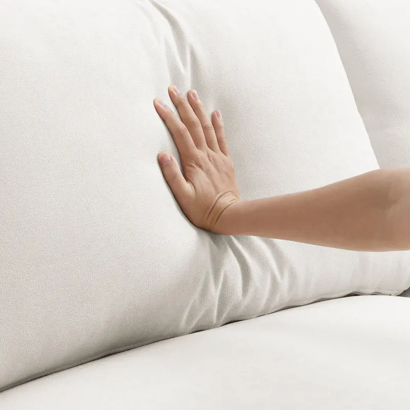 101  L-Shaped Cloud Sectional Sofa with Ottoman & Pocket Springs