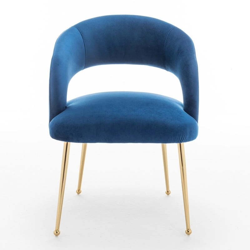 SEYNAR Mid Century Modern Velvet Upolstered Open-Back Dining Chair Set of 4