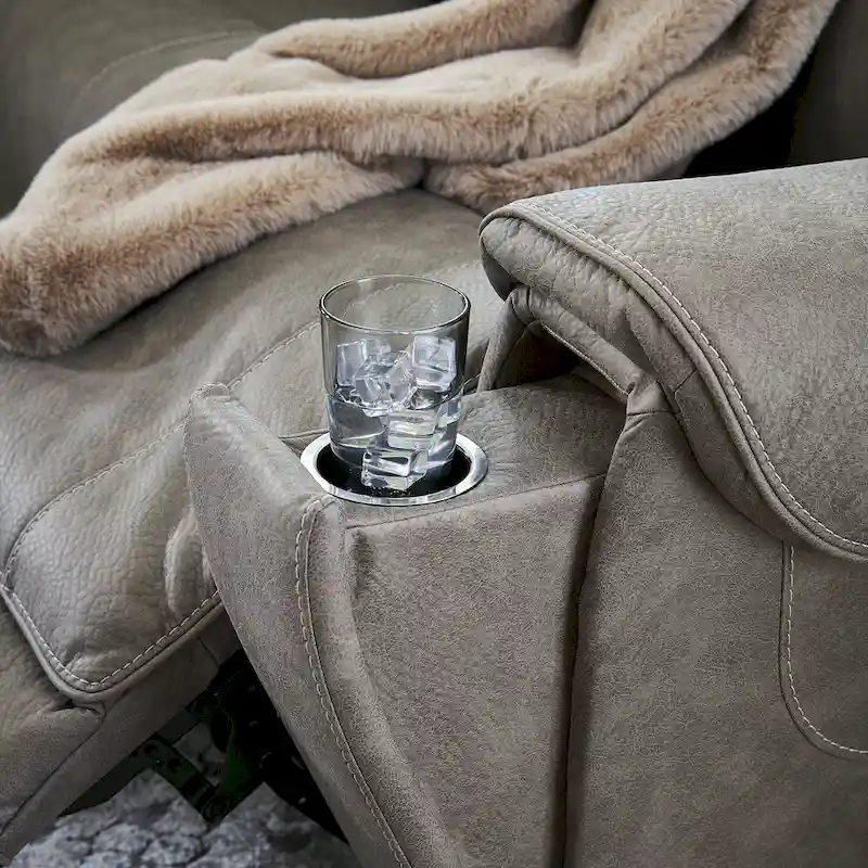 Signature Design by Ashley Starbot Gray 7-Piece Power Reclining Sectional - 112W x 112D x 42H