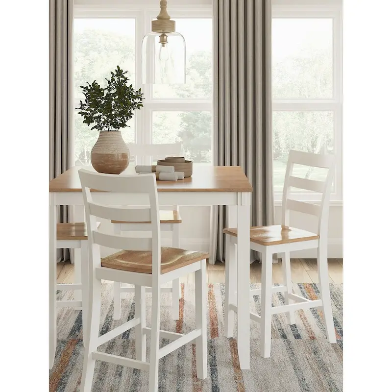 Signature Design by Ashley Gesthaven Counter Height Dining Table and 4 Barstools (Set of 5)