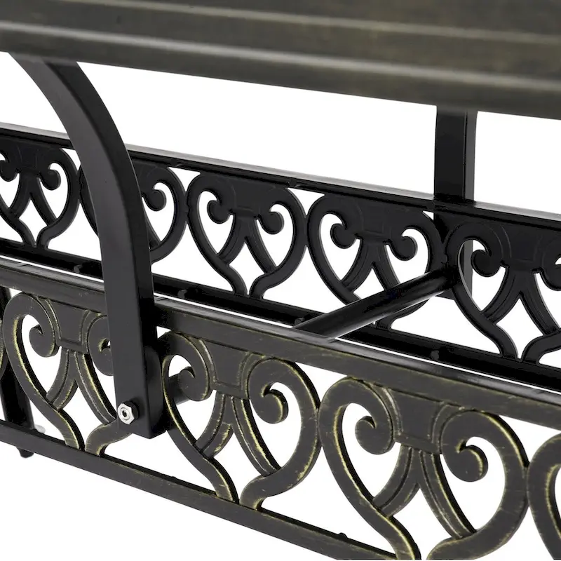 71 Elegant Hollowed Out Cast Aluminum Rectangular Table-Antique Bronze