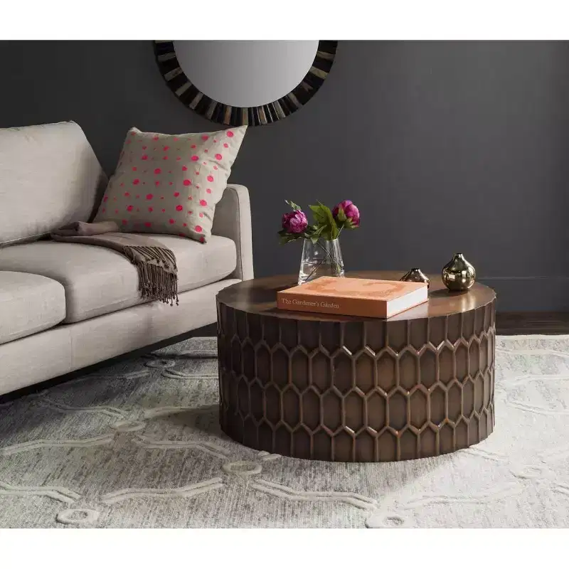 Corey Coffee Table - Antique Copper - Safavieh