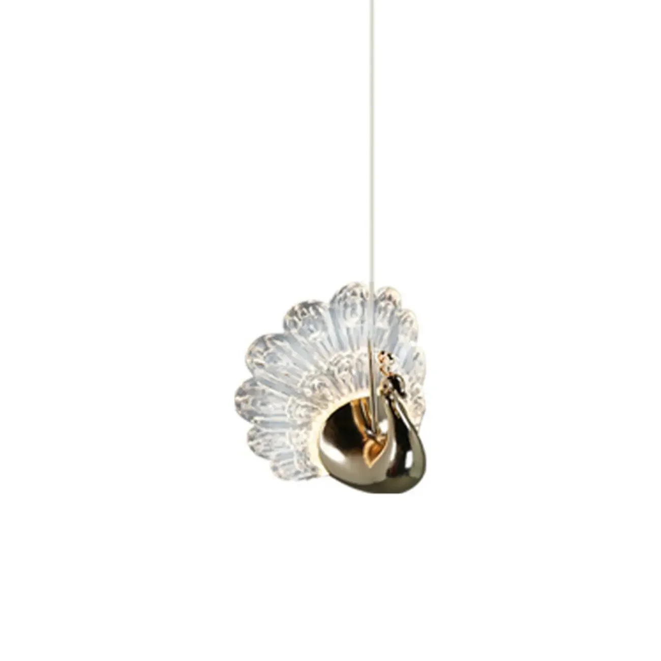 Modern Dimming LED Gold Acrylic Floral Pendant Light