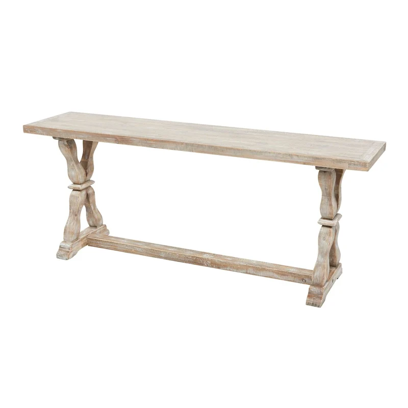 Brown Distressed Fir Wood Console Table / Entryway Bench – 2 Sizes
