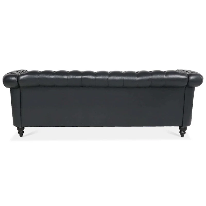 84.65   PU Rolled Arm Chesterfield 3 Seater Sofa