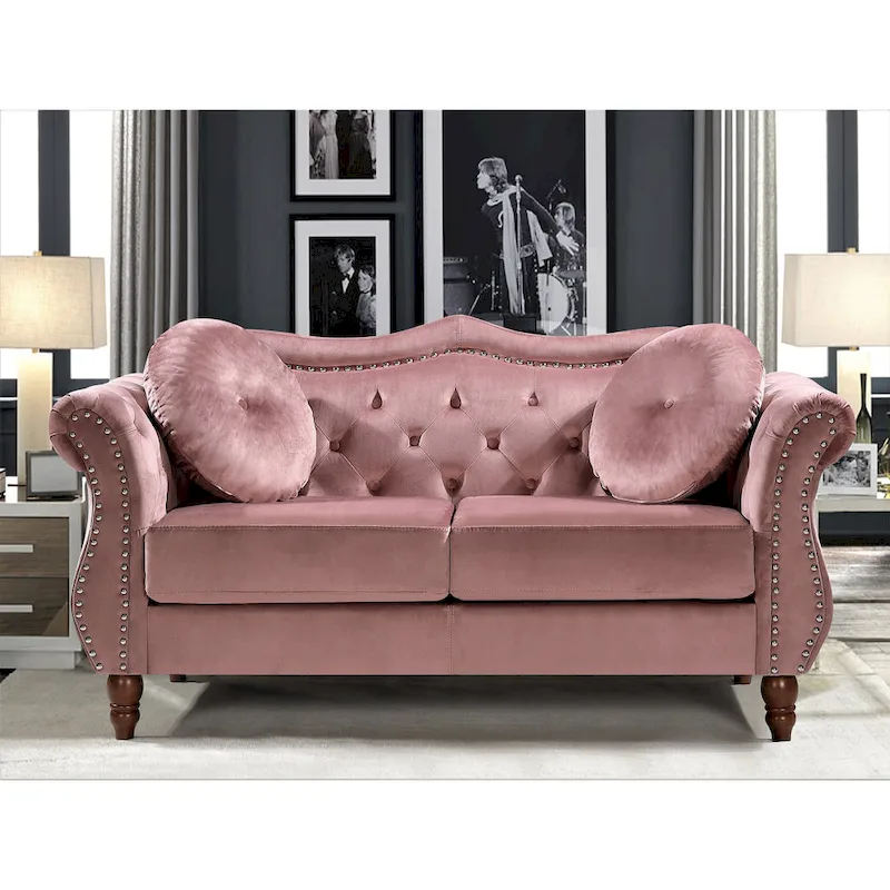 Classic Nailhead Chesterfield Loveseat