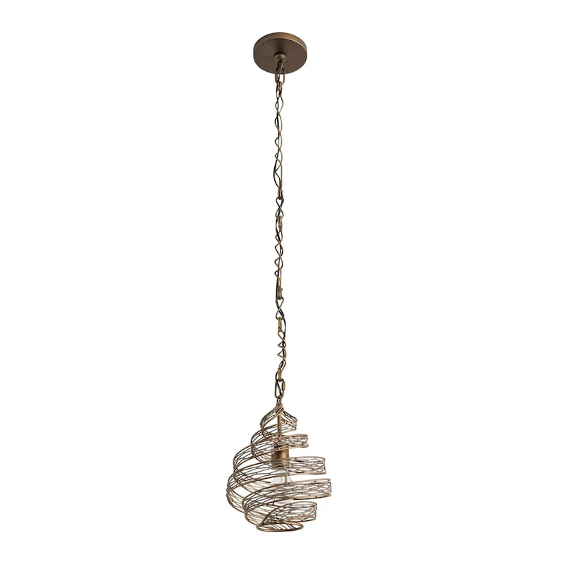 Flow Hand-Crafted Recycled Steel 1-Light Mini Pendant