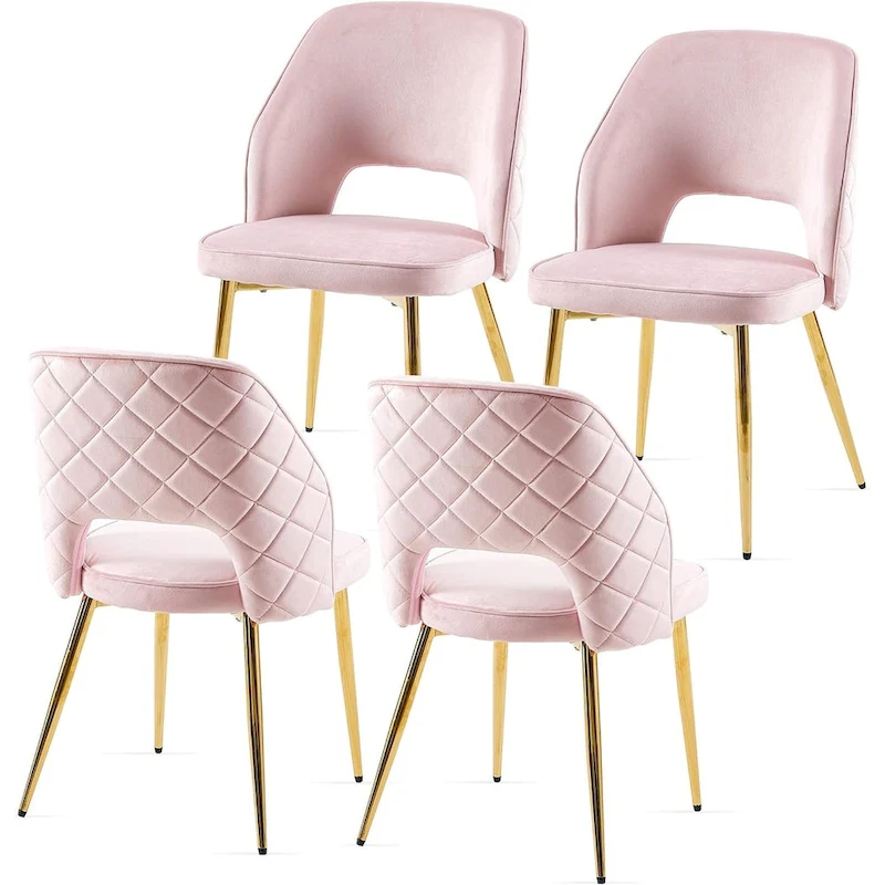 Howtai Upholstered Home Chair Hollow-Back Set of 4